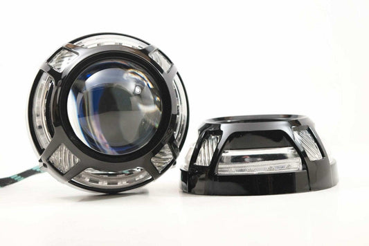 Panamera 2.0 (Black) (White/Amber LED Switchback) - Panther Lights