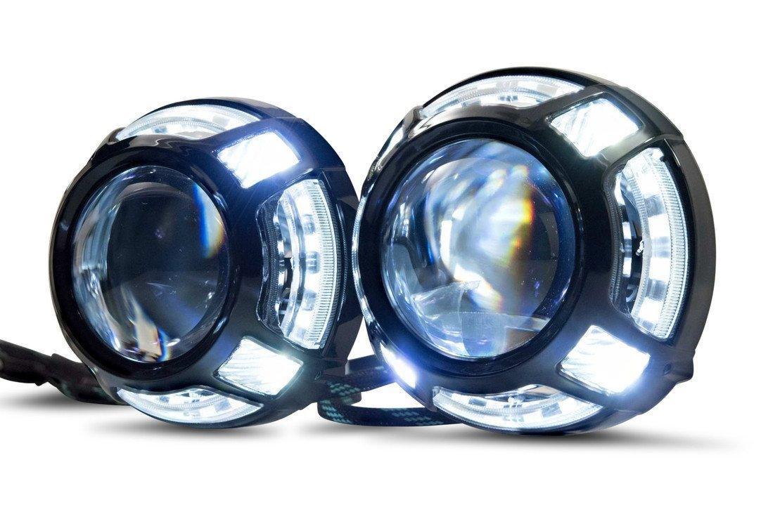 Panamera 2.0 (Black) (White/Amber LED Switchback) - Panther Lights