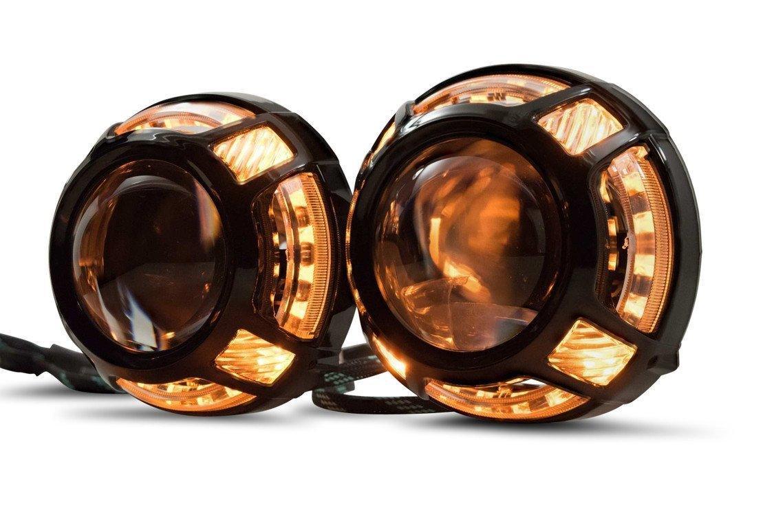 Panamera 2.0 (Black) (White/Amber LED Switchback) - Panther Lights